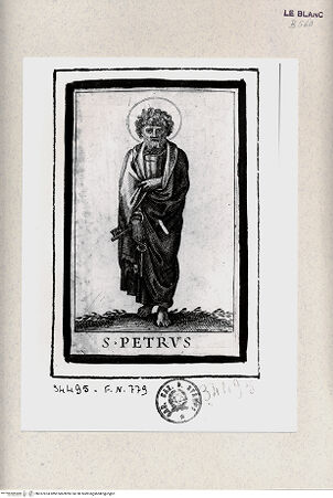 Vorderseite von Istituto Nazionale per la Grafica [http://creativecommons.org/publicdomain/mark/1.0/] Christus und die Apostel; Stichserie nach Raffael; gestochen nach den Nachstichen Marco Dentes nach den Stichen nach Raffael durch Marcantonio RaimondiDer Heilige Petrus - , bh357874. Foto.