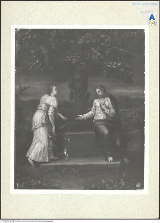 Vorderseite von Royal Collection Hampton Court [https://www.deutsche-digitale-bibliothek.de/content/lizenzen/rv-ez/] Christus und die Samariterin - , bh358302_recto. Foto.