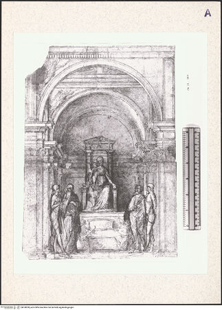 Vorderseite von Royal Collection Enterprises Limited [https://www.deutsche-digitale-bibliothek.de/content/lizenzen/rv-ez/] Kopf des Heiligen Sebastian im Profil nach rechts gerichtet - , bh358390_recto. Foto.