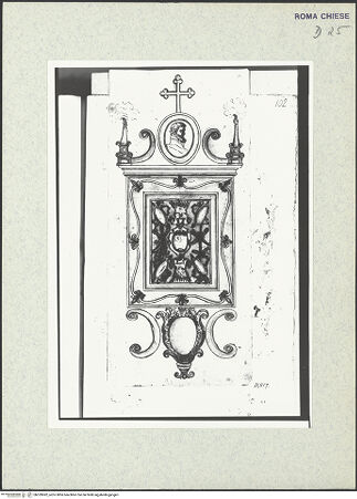 Vorderseite von Bibliotheca Hertziana [https://www.deutsche-digitale-bibliothek.de/content/lizenzen/rv-ez/] Codex AlbaniWandgrab in Sant'Agostino - , bh359582_recto. Foto.