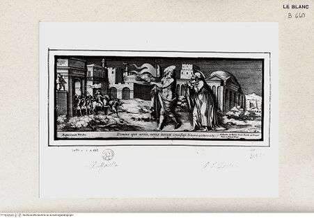 Vorderseite von Istituto Nazionale per la Grafica [http://creativecommons.org/publicdomain/mark/1.0/] Serie von nach biblischen Themen im Vatikan; Serie monochromer Fresken und WandteppichszenenDomine quo vadis? (Stanza dell'Incendio) - , bh359624. Foto.