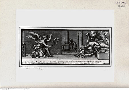 Vorderseite von Istituto Nazionale per la Grafica [http://creativecommons.org/publicdomain/mark/1.0/] Serie von nach biblischen Themen im Vatikan; Serie monochromer Fresken und WandteppichszenenDie Verkündigung (ehemals Stanza di Eliodoro) - , bh359627. Foto.