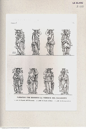 Vorderseite von Istituto Nazionale per la Grafica, Calcografia [http://creativecommons.org/publicdomain/mark/1.0/] Serie nach den Fresken in den Vatikanischen StanzenStanza II; Stanza della SegnaturaKaryatiden (Stanza II, tav. 9) - , bh359640. Foto.