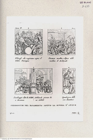 Vorderseite von Istituto Nazionale per la Grafica, Calcografia [http://creativecommons.org/publicdomain/mark/1.0/] Serie nach den Fresken in den Vatikanischen StanzenStanza II; Stanza della SegnaturaPhilosophen vor dem Erdglobus; die Belagerung von Syrakus, die Plünderung von Syrakus; Spekulationen über die einfachen Dinge (Stanza II, tav. 4) - , bh359645. Foto.