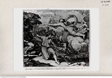 Vorderseite von Istituto Nazionale per la Grafica [http://creativecommons.org/publicdomain/mark/1.0/] Serie nach den biblischen Geschichten der Vatikanischen LoggienGott erscheint Isaak; (Bl. 17) - , bh359654. Foto.