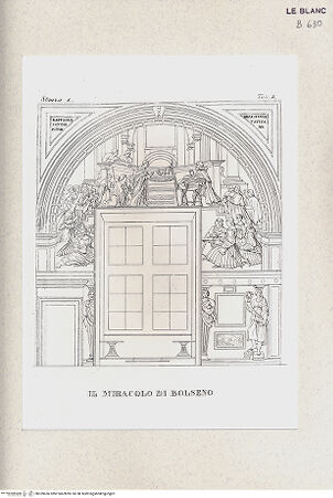 Vorderseite von Istituto Nazionale per la Grafica, Calcografia [http://creativecommons.org/publicdomain/mark/1.0/] Serie nach den Fresken in den Vatikanischen StanzenStanza I; Stanza di EliodoroDie Messe von Bolsena (Stanza I, tav. 2) - , bh359656. Foto.