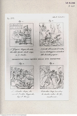 Vorderseite von Istituto Nazionale per la Grafica, Calcografia [http://creativecommons.org/publicdomain/mark/1.0/] Serie nach den Fresken in den Vatikanischen StanzenSala di CostantinoDer Heilige Gregor; die konvertierten Heiden zerstören die Götzen; der Heilige Silvester und die Drachen; die Begegnung von Konstantin und der Heiligen Helena; (Sala di Constantino, tav. XVI) - , bh359661. Foto.