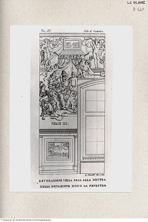 Vorderseite von Istituto Nazionale per la Grafica, Calcografia [http://creativecommons.org/publicdomain/mark/1.0/] Serie nach den Fresken in den Vatikanischen StanzenSala di CostantinoFelix III; (Sala di Constantino, tav. XI) - , bh359668. Foto.