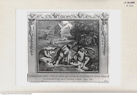 Vorderseite von Istituto Nazionale per la Grafica, Calcografia [http://creativecommons.org/publicdomain/mark/1.0/] "Picturae Peristyli Vaticani...1790"Die Sintflut; (Bl. 10) - , bh359676. Foto.