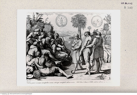 Vorderseite von Istituto Nazionale per la Grafica [http://creativecommons.org/publicdomain/mark/1.0/] Serie nach den biblischen Geschichten der Vatikanischen LoggienJoseph erzählt den Brüdern seinen Traum; (Bl. 25) - , bh360144. Foto.