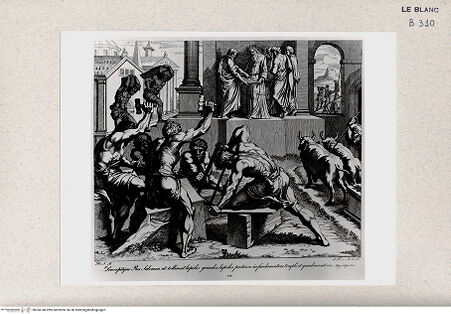 Vorderseite von Istituto Nazionale per la Grafica [http://creativecommons.org/publicdomain/mark/1.0/] Serie nach den biblischen Geschichten der Vatikanischen LoggienSalomon beaufsichtigt den Tempelbau; (Bl. 48) - , bh360148. Foto.