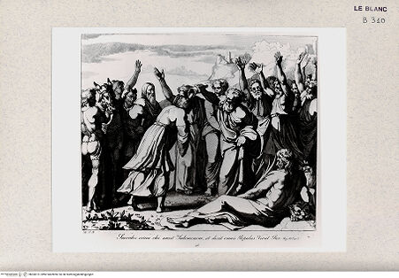 Vorderseite von Istituto Nazionale per la Grafica [http://creativecommons.org/publicdomain/mark/1.0/] Serie nach den biblischen Geschichten der Vatikanischen LoggienDie Salbung des Salomon; (Bl. 45) - , bh360151. Foto.