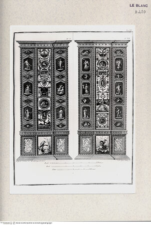Vorderseite von Istituto Nazionale per la Grafica, Calcografia [http://creativecommons.org/publicdomain/mark/1.0/] Serie mit Pilasterdekorationen und Wandteppichbordüren der vatikanischen LoggienVIII. und X.äusserer Pilaster - , bh360165. Foto.