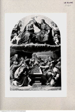 Vorderseite von Istituto Nazionale per la Grafica, Calcografia [http://creativecommons.org/publicdomain/mark/1.0/] Die Krönung Mariae - , bh360174. Foto.