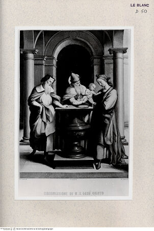 Vorderseite von Istituto Nazionale per la Grafica, Calcografia [http://creativecommons.org/publicdomain/mark/1.0/] Darstellung Christi im Tempel (Mittelteil der Pala Oddi) - , bh360183. Foto.