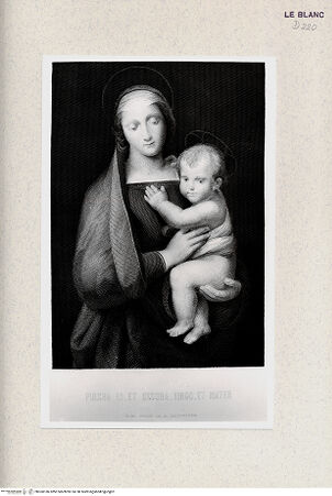 Vorderseite von Istituto Nazionale per la Grafica, Calcografia [http://creativecommons.org/publicdomain/mark/1.0/] "Madonna del Granduca" - , bh360186. Foto.