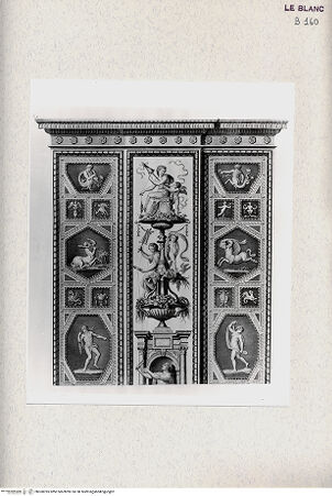 Vorderseite von Istituto Nazionale per la Grafica, Calcografia [http://creativecommons.org/publicdomain/mark/1.0/] "Loggie di Rafaele nel Vaticano" von G. Ottaviani und G. Volpato3. TeilTeppichbordüre mit den drei Parzen (1) - , bh360395. Foto.