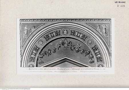 Vorderseite von Istituto Nazionale per la Grafica, Calcografia [http://creativecommons.org/publicdomain/mark/1.0/] "Loggie di Rafaele nel Vaticano" von G. Ottaviani und G. Volpato2. TeilIV. GewölbeLünettenfeld und Zwickel (1) - , bh360410. Foto.