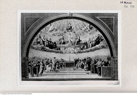 Vorderseite von Istituto Nazionale per la Grafica, Calcografia [http://creativecommons.org/publicdomain/mark/1.0/] Die Disputa des Heiligen Sakramentes - , bh360422. Foto.