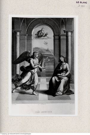 Vorderseite von Istituto Nazionale per la Grafica, Calcografia [http://creativecommons.org/publicdomain/mark/1.0/] Die Verkündigung - , bh360424. Foto.