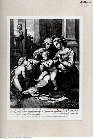 Vorderseite von Istituto Nazionale per la Grafica, Calcografia [http://creativecommons.org/publicdomain/mark/1.0/] "Madonna del Divino Amore"; Heilige Familie - , bh360426. Foto.
