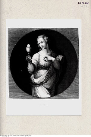 Vorderseite von Istituto Nazionale per la Grafica, Calcografia [http://creativecommons.org/publicdomain/mark/1.0/] Allegorische Figur: Der Glaube (Teil der "Deposizione Borghese") - , bh360437. Foto.