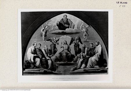 Vorderseite von Istituto Nazionale per la Grafica, Calcografia [http://creativecommons.org/publicdomain/mark/1.0/] Die Dreieinigkeit mit Heiligen - , bh360438. Foto.