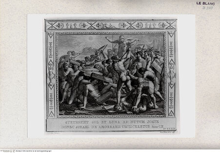 Vorderseite von Istituto Nazionale per la Grafica, Calcografia [http://creativecommons.org/publicdomain/mark/1.0/] "Picturae Peristyli Vaticani...1790"Josua heisst die Sonne stillstehen (Bl. XXXIX) - , bh360457. Foto.