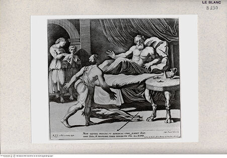 Vorderseite von Istituto Nazionale per la Grafica, Calcografia [http://creativecommons.org/publicdomain/mark/1.0/] "Imagines Veteris ac Novi Testamenti", Serie der biblischen Geschichten nach RaffaelIsaak und Esau - , bh360463. Foto.