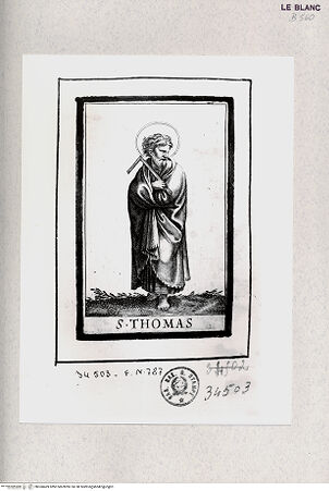 Vorderseite von Istituto Nazionale per la Grafica [http://creativecommons.org/publicdomain/mark/1.0/] Christus und die Apostel; Stichserie nach Raffael; gestochen nach den Nachstichen Marco Dentes nach den Stichen nach Raffael durch Marcantonio RaimondiDer Heilige Thomas - , bh360469. Foto.