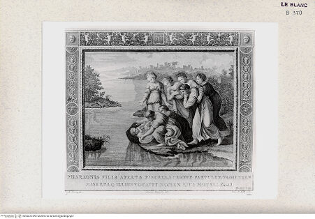 Vorderseite von Istituto Nazionale per la Grafica, Calcografia [http://creativecommons.org/publicdomain/mark/1.0/] "Picturae Peristyli Vaticani...1790"Die Findung des Moses; (Bl. 29) - , bh360475. Foto.