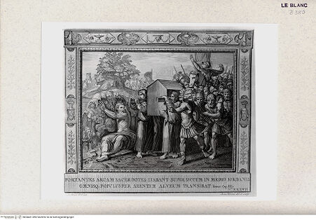 Vorderseite von Istituto Nazionale per la Grafica, Calcografia [http://creativecommons.org/publicdomain/mark/1.0/] "Picturae Peristyli Vaticani...1790"Die Überquerung des Jordan (Bl. XXXVIII) - , bh360481. Foto.