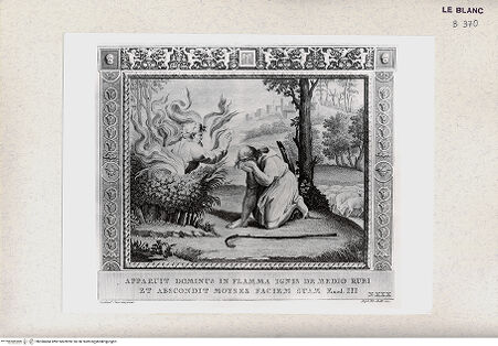 Vorderseite von Istituto Nazionale per la Grafica, Calcografia [http://creativecommons.org/publicdomain/mark/1.0/] "Picturae Peristyli Vaticani...1790"Moses vor dem brennenden Dornbusch; (Bl. 30) - , bh360484. Foto.