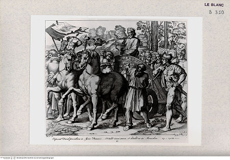 Vorderseite von Istituto Nazionale per la Grafica [http://creativecommons.org/publicdomain/mark/1.0/] Serie nach den biblischen Geschichten der Vatikanischen LoggienDavid besiegt die Assyrer; (Bl. 43) - , bh360504. Foto.