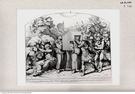 Vorderseite von Istituto Nazionale per la Grafica [http://creativecommons.org/publicdomain/mark/1.0/] Serie nach den biblischen Geschichten der Vatikanischen LoggienDie Überquerung des Jordan (Bl. 37) - , bh360507. Foto.