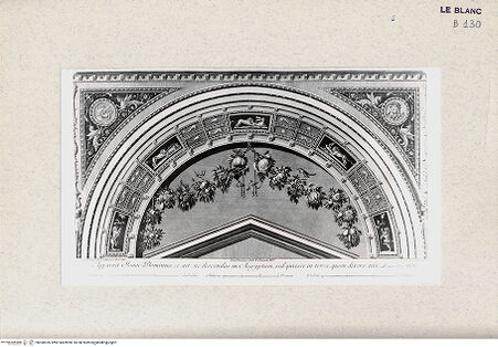 Vorderseite von Istituto Nazionale per la Grafica, Calcografia [http://creativecommons.org/publicdomain/mark/1.0/] "Loggie di Rafaele nel Vaticano" von G. Ottaviani und G. Volpato2. TeilV. GewölbeLünettenfeld und Zwickel (1) - , bh360526. Foto.