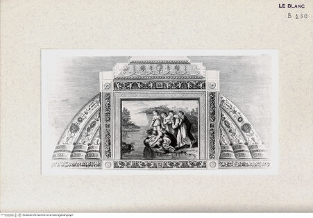 Vorderseite von Istituto Nazionale per la Grafica, Calcografia [http://creativecommons.org/publicdomain/mark/1.0/] "Loggie di Rafaele nel Vaticano" von G. Ottaviani und G. Volpato2. TeilVIII. GewölbeDie Findung Moses (2) - , bh360530. Foto.