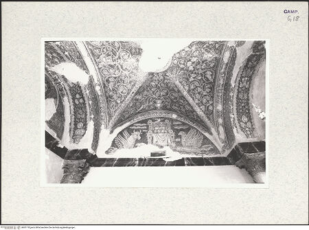 Vorderseite von Hutzel, Max [https://www.deutsche-digitale-bibliothek.de/content/lizenzen/rv-ez/] MosaikdekorationEtimasia mit dem Löwe und dem Adler - Gesamtansicht, bh361113_recto. Foto: Hutzel, Max.