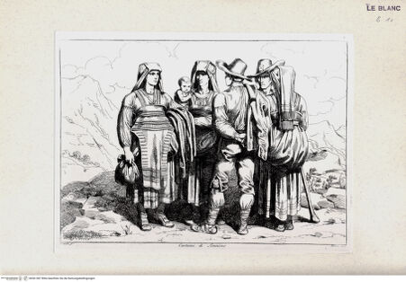 Vorderseite von Bibliotheca Hertziana [http://creativecommons.org/publicdomain/mark/1.0/] Nuova raccolta di cinquanta costumi de' contorni di Roma compresi diversi fatti di briganti : cominciati l'anno 1819, compiti nel 1822 / disegnati ed incisi all'acqua forte da Bartolomeo Pinelli, Roma : Gio. Scudellari, 1823Kostüme von Sonnino; tav.[5] - , bh361387. Foto.