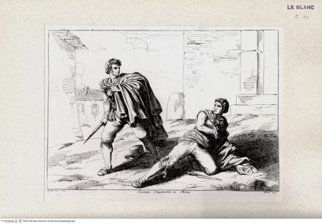 Vorderseite von Bibliotheca Hertziana [http://creativecommons.org/publicdomain/mark/1.0/] Nuova raccolta di cinquanta costumi de' contorni di Roma compresi diversi fatti di briganti : cominciati l'anno 1819, compiti nel 1822 / disegnati ed incisi all'acqua forte da Bartolomeo Pinelli, Roma : Gio. Scudellari, 1823Sitten und Bräuche im Trastevere in Rom; tav.[24] - , bh361389. Foto.