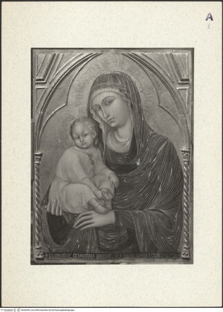 Vorderseite von Städelsches Kunstinstitut und Städtische Galerie [https://www.deutsche-digitale-bibliothek.de/content/lizenzen/rv-ez/] Madonna mit dem Kind - , bh363690_recto. Foto.