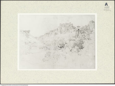 Vorderseite von Museum [https://www.deutsche-digitale-bibliothek.de/content/lizenzen/rv-ez/] Ansicht von Castel Sant'Elia - , bh365363_recto. Foto.