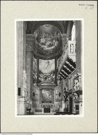 Vorderseite von Bibliotheca Hertziana [https://www.deutsche-digitale-bibliothek.de/content/lizenzen/rv-fz/] Santa Maria dell'AnimaCappella di Brandenburgo - Gesamtansicht (Aufnahme nach der Restaurierung 1986), bh365435_recto. Foto.