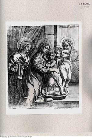 Vorderseite von Istituto Nazionale per la Grafica, Calcografia [http://creativecommons.org/publicdomain/mark/1.0/] Heilige Familie mit dem Wasserbecken - , bh365695. Foto.