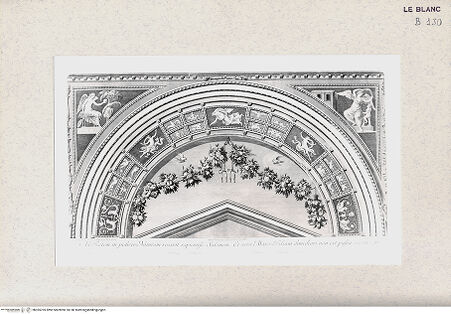 Vorderseite von Istituto Nazionale per la Grafica, Calcografia [http://creativecommons.org/publicdomain/mark/1.0/] "Loggie di Rafaele nel Vaticano" von G. Ottaviani und G. Volpato2. TeilXII. GewölbeLünettenfeld und Zwickel (1) - , bh365705. Foto.