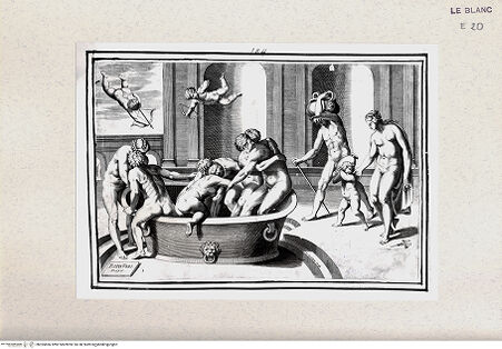 Vorderseite von Istituto Nazionale per la Grafica [http://creativecommons.org/publicdomain/mark/1.0/] Venus, Merkur und Amor beim Bade - , bh365866. Foto.