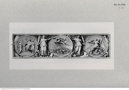 Vorderseite von Musei Capitolini [http://creativecommons.org/publicdomain/mark/1.0/] Fasti di NapoleoneBlatt 35: Drei Gedenk-Medaillons: Sieg von Austerlitz: Sieg von Jena und Eylau; Sieg von Freidland - , bh366246. Foto.