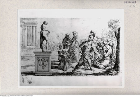 Vorderseite von Istituto Nazionale per la Grafica [http://creativecommons.org/publicdomain/mark/1.0/] "Storie di Enea"Aeneas' Opfer; (Blatt VIII) - , bh366516. Foto.