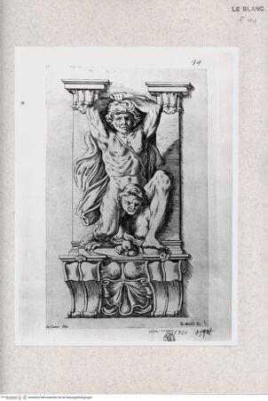 Vorderseite von Istituto Nazionale per la Grafica [http://creativecommons.org/publicdomain/mark/1.0/] "Storie di Enea"Ein Mann unterwirft eine Harpyie - , bh366526. Foto.