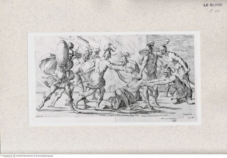 Vorderseite von Istituto Nazionale per la Grafica [http://creativecommons.org/publicdomain/mark/1.0/] "Storie di Enea"Der Kampf von Cassandra (Bl. III) - , bh366530. Foto.